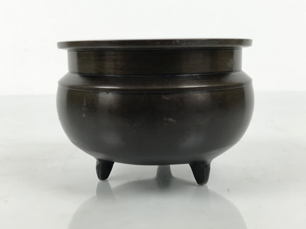 Japanese Buddhist Altar Fitting Bronze Incense Burner Pot Vtg Koro Brown BA995-OT - Buddhist-chidorivintage.com