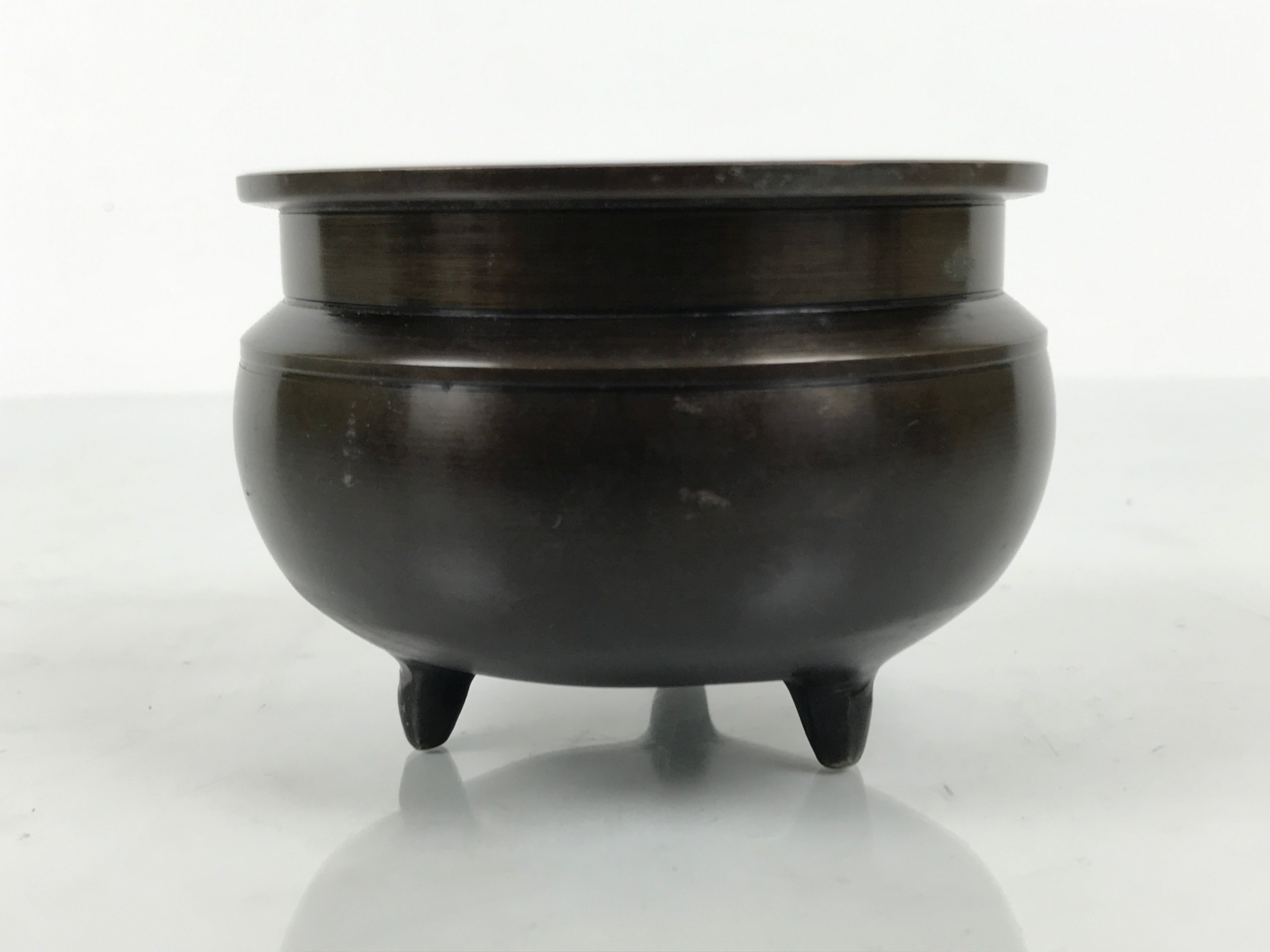 Japanese Buddhist Altar Fitting Bronze Incense Burner Pot Vtg Koro Brown BA995-OT - Buddhist-chidorivintage.com