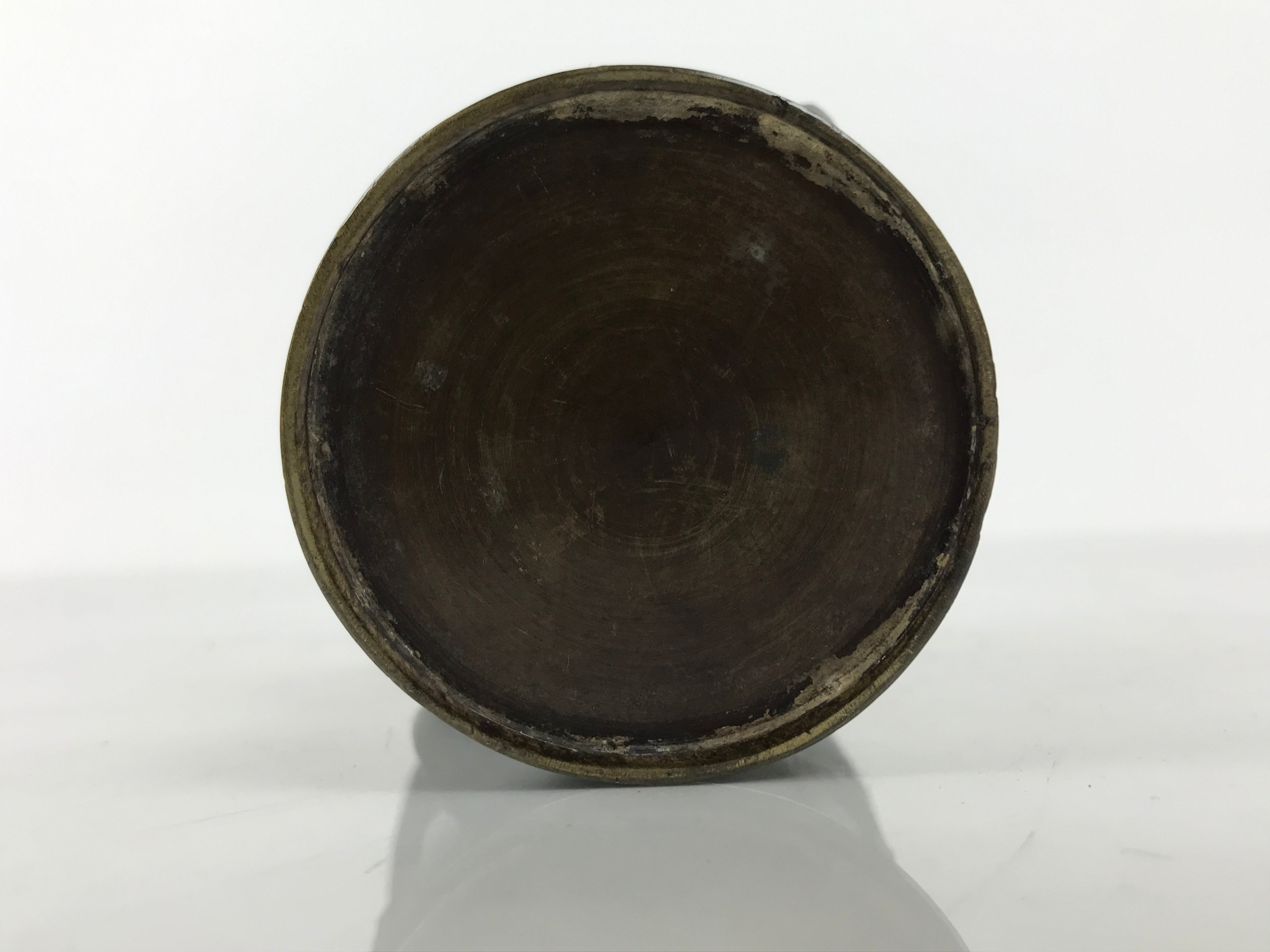 Japanese Buddhist Altar Bronze Metal Flower Vase Vtg Hanatate Brown Birds BA991-OT - Buddhist-chidorivintage.com