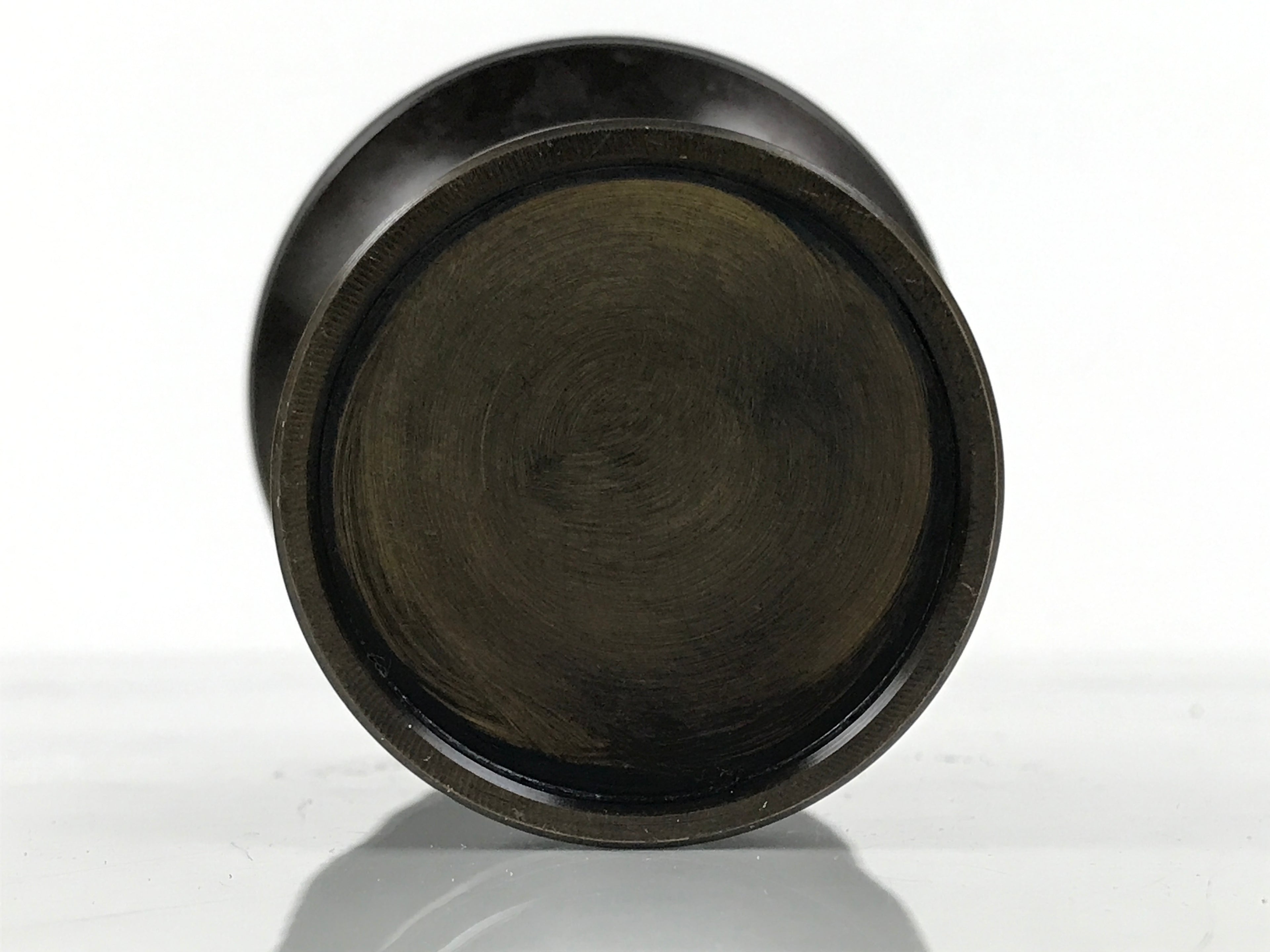 Japanese Buddhist Altar Bronze Metal Flower Vase Vtg Hanatate Simple Brown BA993-OT - Buddhist-chidorivintage.com