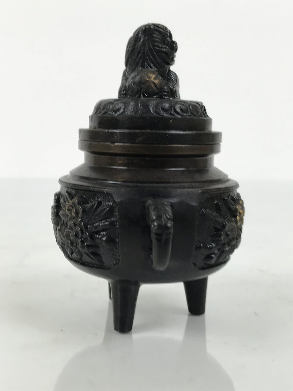 Japanese Buddhist Altar Fitting Bronze Incense Burner Vtg Koro Shishi Lion BA994-OT - Buddhist-chidorivintage.com