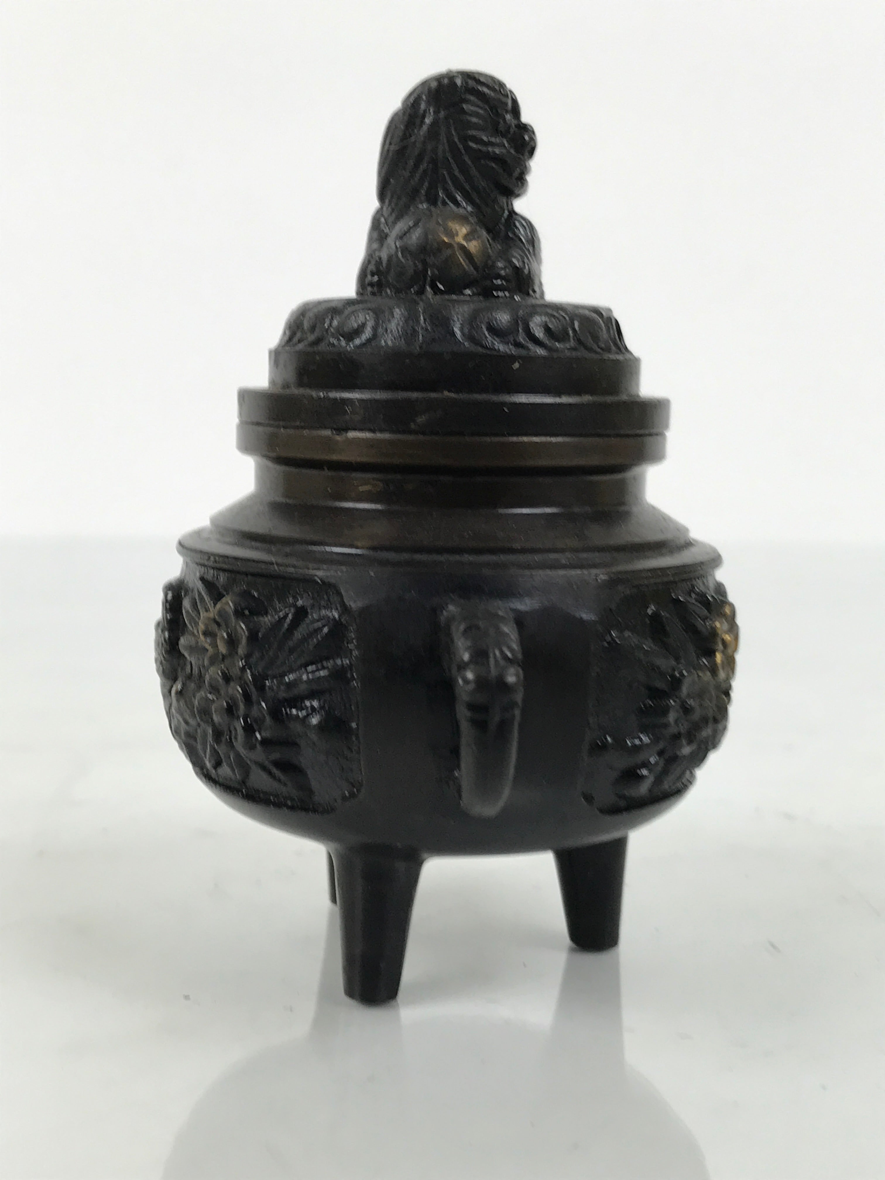 Japanese Buddhist Altar Fitting Bronze Incense Burner Vtg Koro Shishi Lion BA994-OT - Buddhist-chidorivintage.com