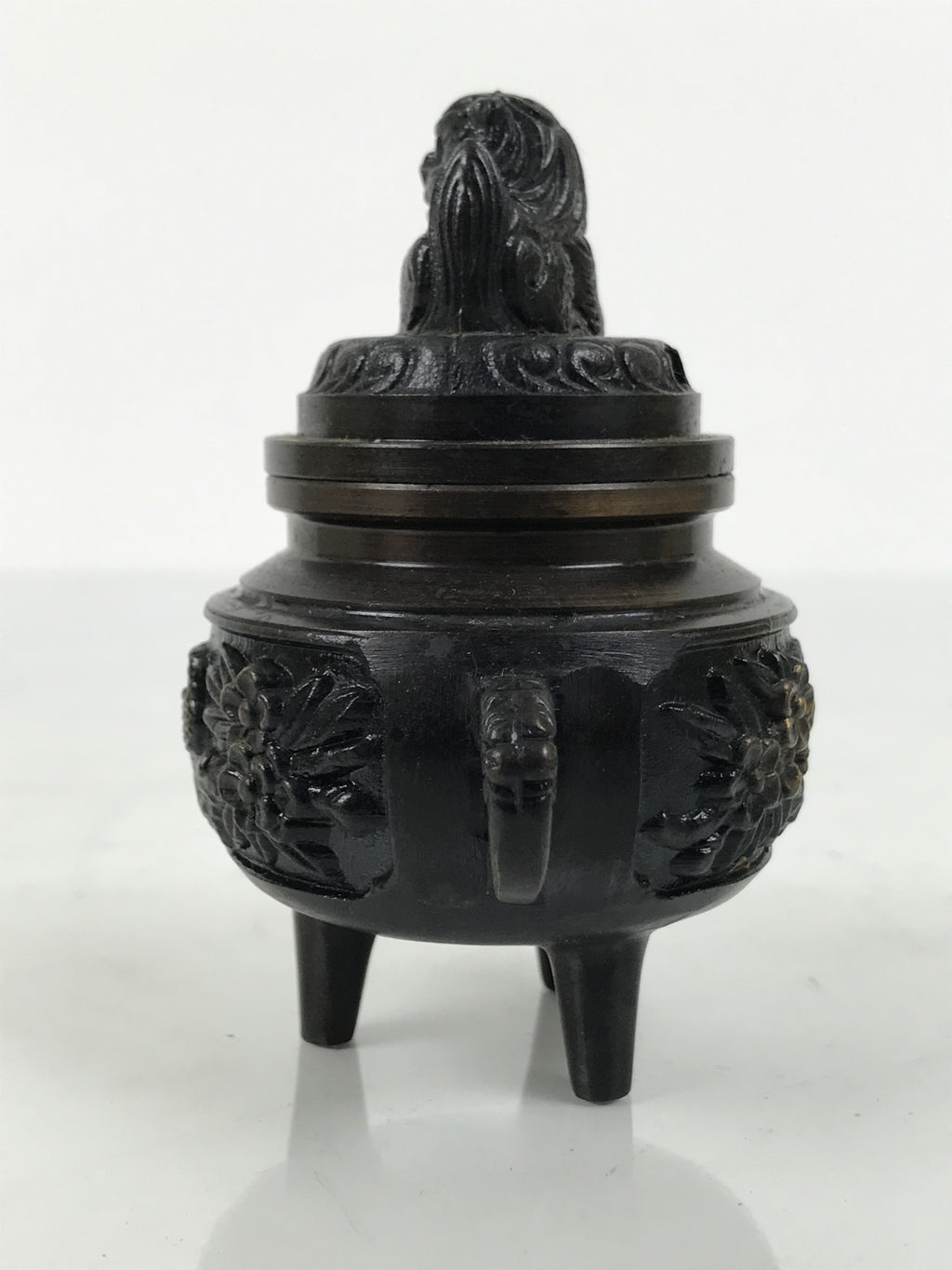 Japanese Buddhist Altar Fitting Bronze Incense Burner Vtg Koro Shishi Lion BA994-OT - Buddhist-chidorivintage.com