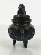 Japanese Buddhist Altar Fitting Bronze Incense Burner Vtg Koro Shishi Lion BA994-OT - Buddhist-chidorivintage.com