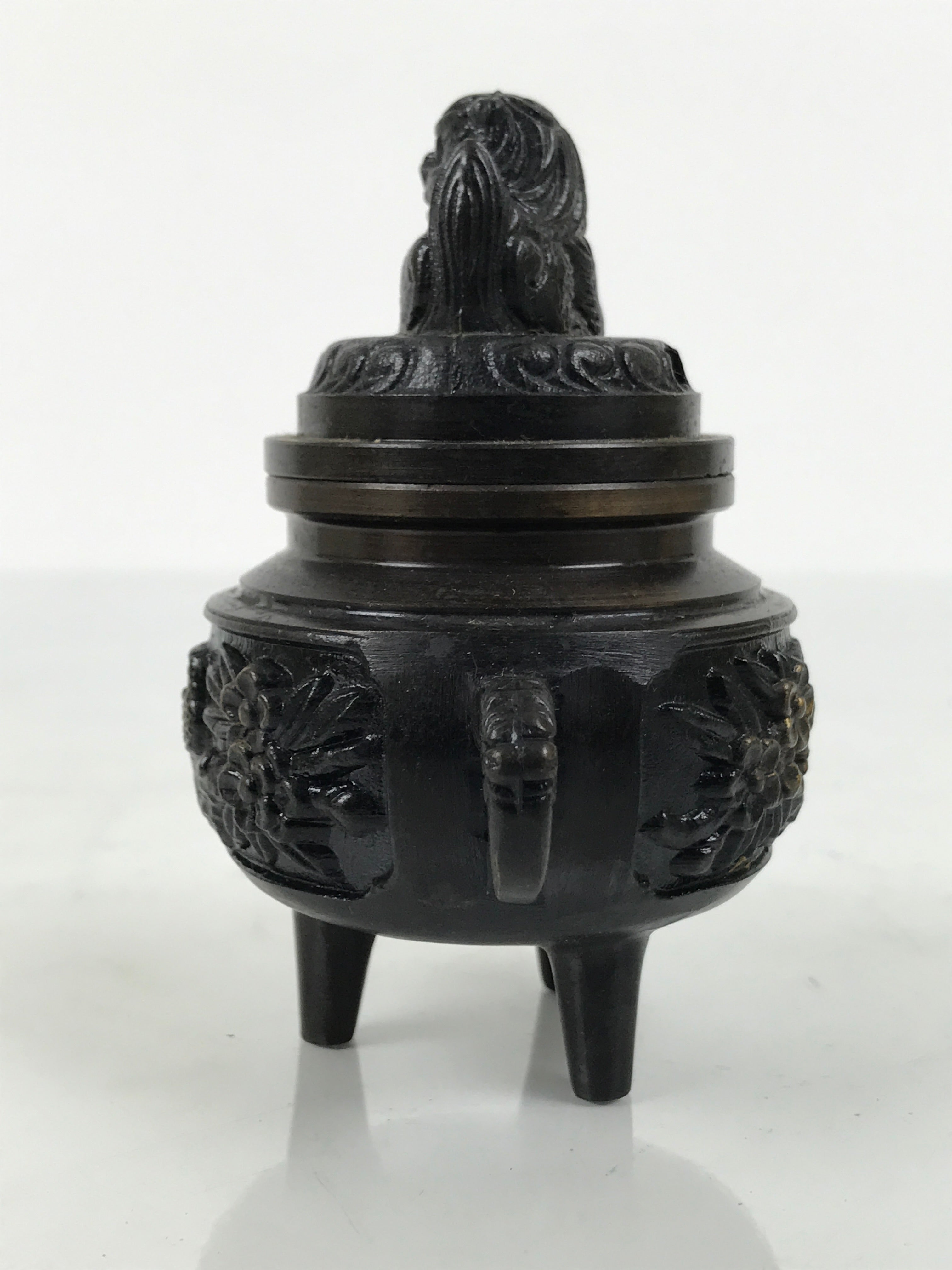 Japanese Buddhist Altar Fitting Bronze Incense Burner Vtg Koro Shishi Lion BA994-OT - Buddhist-chidorivintage.com