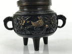Japanese Buddhist Altar Fitting Bronze Incense Burner Vtg Koro Shishi Lion BA994-OT - Buddhist-chidorivintage.com
