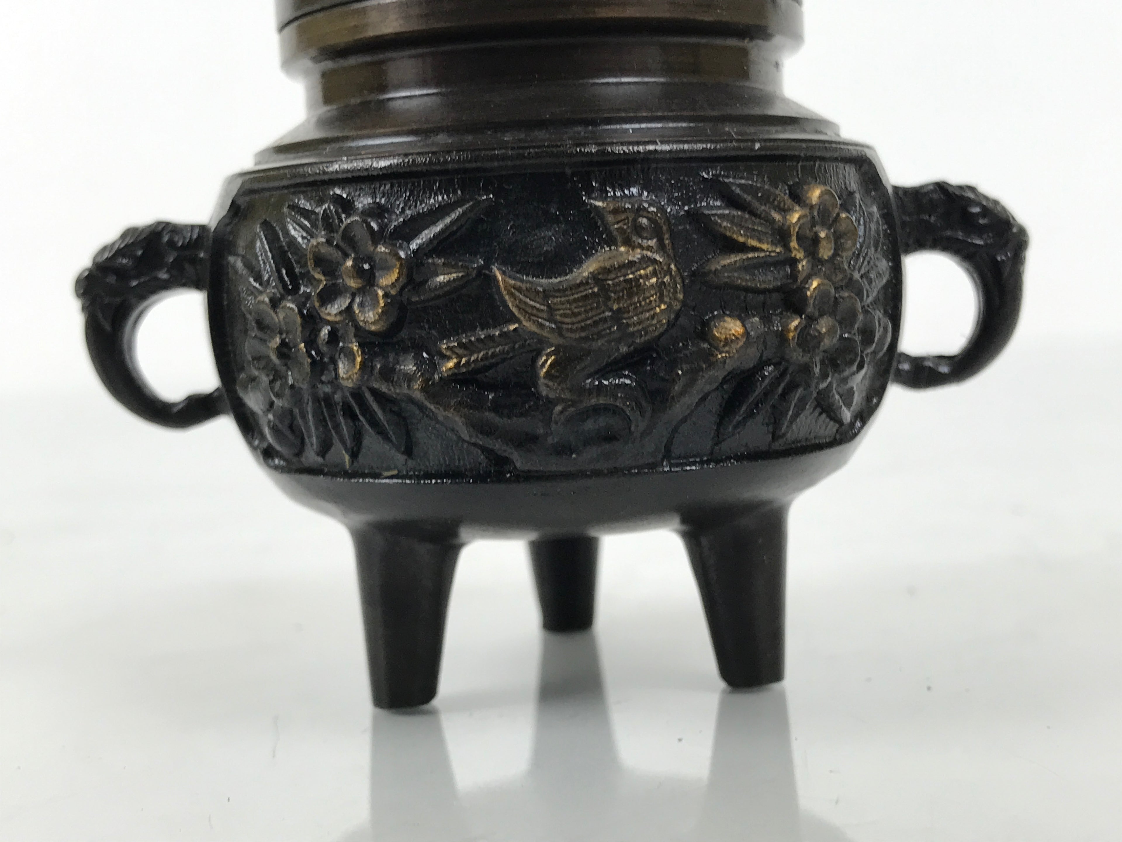 Japanese Buddhist Altar Fitting Bronze Incense Burner Vtg Koro Shishi Lion BA994-OT - Buddhist-chidorivintage.com