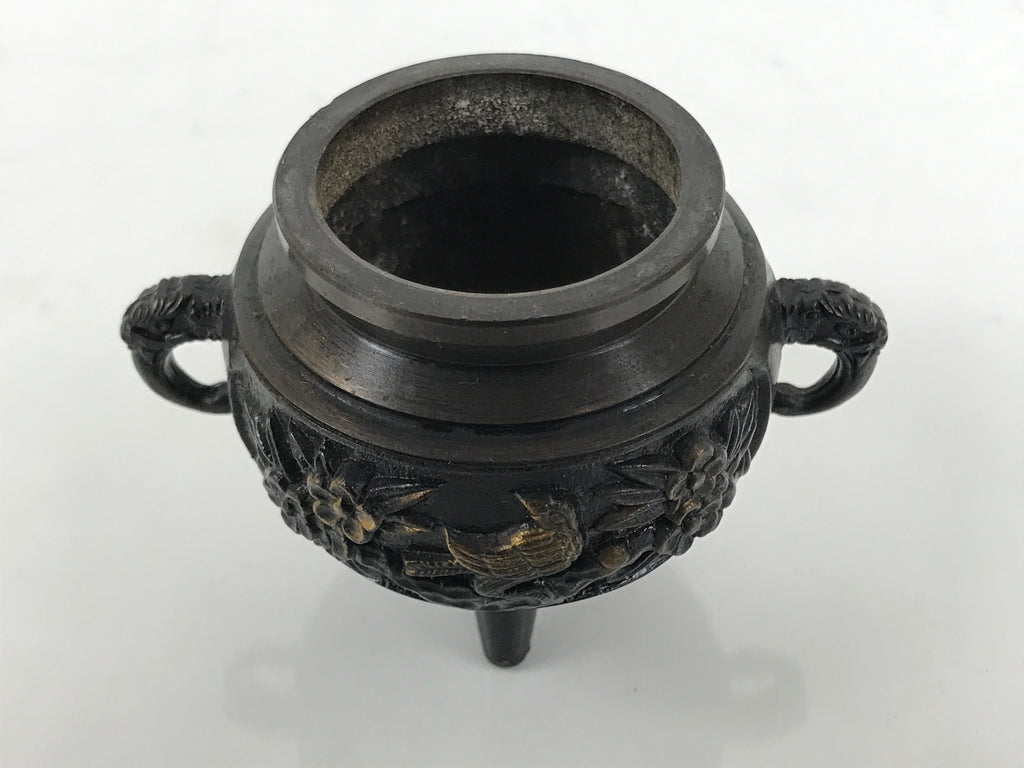 Japanese Buddhist Altar Fitting Bronze Incense Burner Vtg Koro Shishi Lion BA994-OT - Buddhist-chidorivintage.com