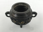 Japanese Buddhist Altar Fitting Bronze Incense Burner Vtg Koro Shishi Lion BA994-OT - Buddhist-chidorivintage.com