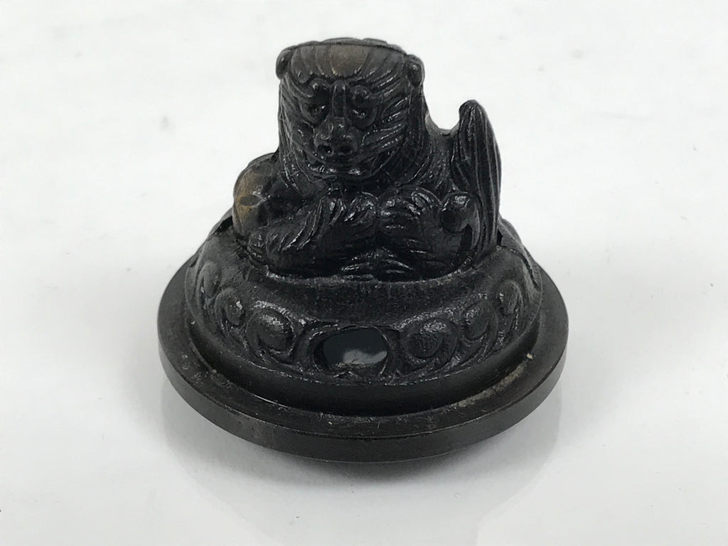 Japanese Buddhist Altar Fitting Bronze Incense Burner Vtg Koro Shishi Lion BA994-OT - Buddhist-chidorivintage.com