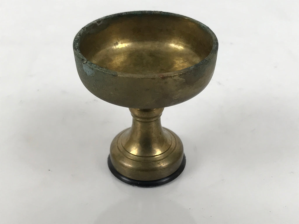 Japanese Buddhist Altar Fitting Brass Rice Offering Cup Vtg Butsugu Gold BA986-OT - Buddhist-chidorivintage.com