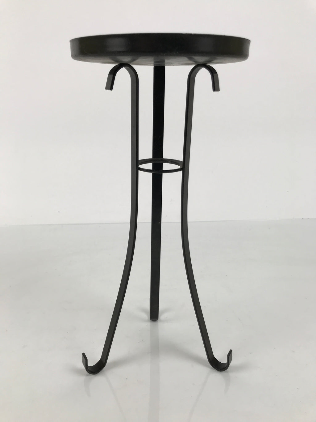 Japanese Buddhist Altar Fitting Metal Candle Stand Vtg Shokudai Black BA987-OT - Buddhist-chidorivintage.com