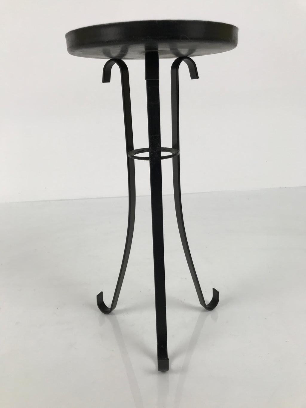 Japanese Buddhist Altar Fitting Metal Candle Stand Vtg Shokudai Black BA987-OT - Buddhist-chidorivintage.com