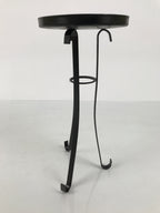 Japanese Buddhist Altar Fitting Metal Candle Stand Vtg Shokudai Black BA987-OT - Buddhist-chidorivintage.com