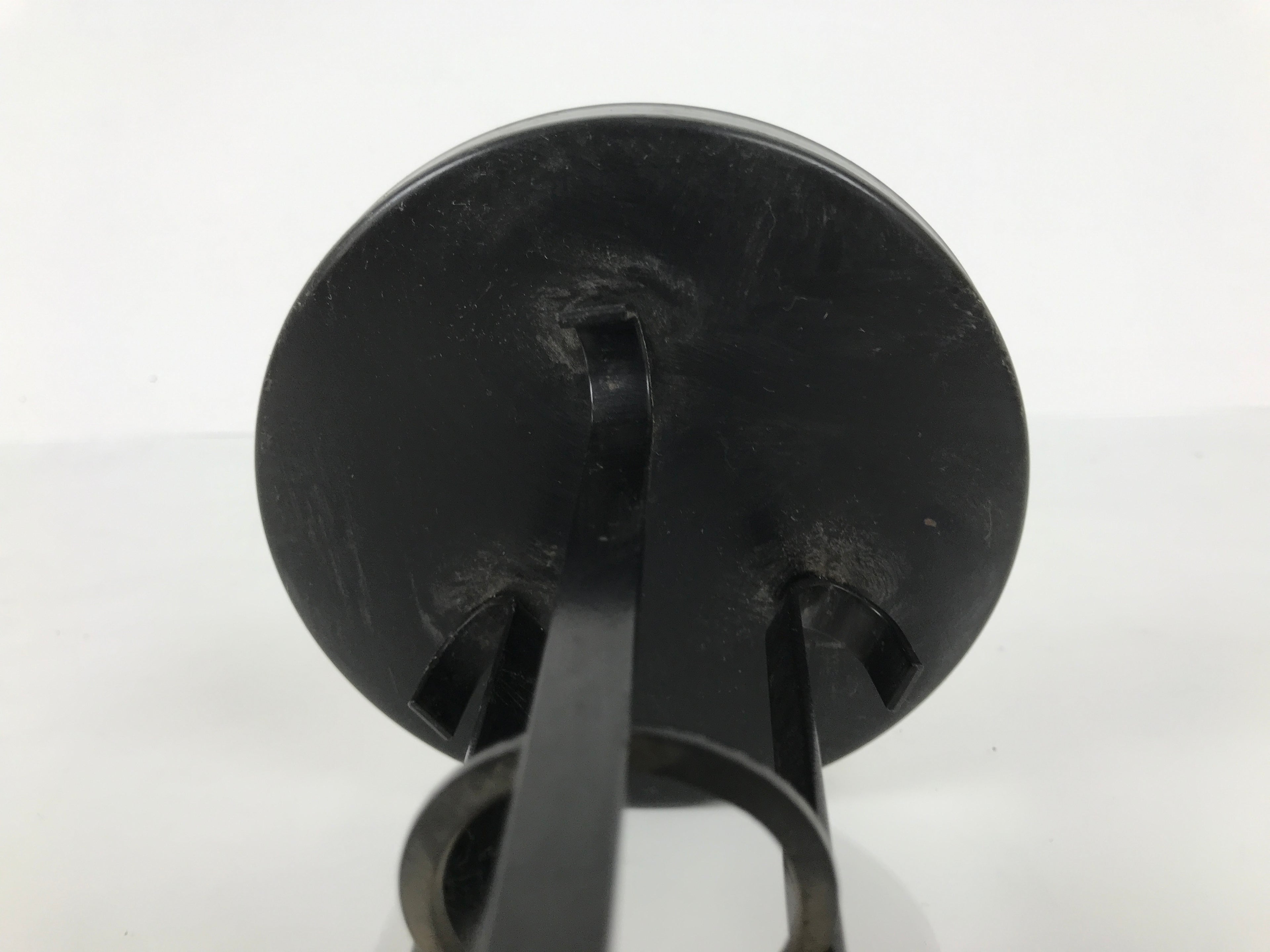 Japanese Buddhist Altar Fitting Metal Candle Stand Vtg Shokudai Black BA987-OT - Buddhist-chidorivintage.com