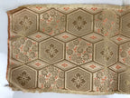 Japanese Buddhist Altar Table Silk Cloth Cover Vtg Kyozukue Peach Gold BA985-OT - Buddhist-chidorivintage.com