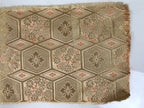 Japanese Buddhist Altar Table Silk Cloth Cover Vtg Kyozukue Peach Gold BA985-OT - Buddhist-chidorivintage.com