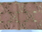 Japanese Buddhist Altar Table Silk Cloth Cover Vtg Kyozukue Peach Gold BA985-OT - Buddhist-chidorivintage.com