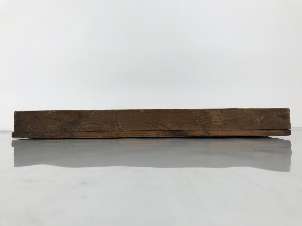 Japanese Wooden Stamp Storage Tray Vtg Organizer Inside 41.8x28.3x3.5cm X233-FB - Wooden Box-chidorivintage.com