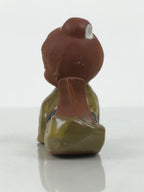 Japanese Seto Ceramic Young Girl Figurine Vtg Child Yellow Kimono Red Clay ST101-AD - Figurine-chidorivintage.com
