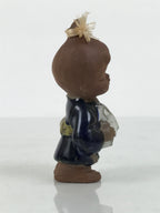Japanese Seto Ceramic Young Girl Figurine Vtg Child Blue Kimono Red Clay ST103-AD - Figurine-chidorivintage.com