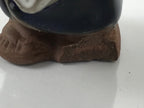 Japanese Seto Ceramic Young Girl Figurine Vtg Child Blue Kimono Red Clay ST103-AD - Figurine-chidorivintage.com