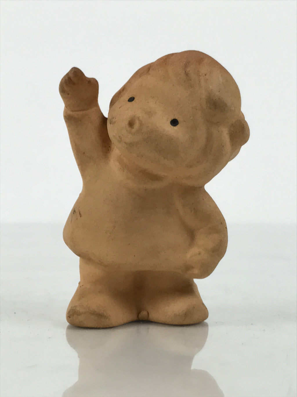 Japanese Small Clay Young Girl Figurine Vtg Child Simple Unglazed Brown ST105-AD - Figurine-chidorivintage.com