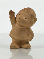 Japanese Small Clay Young Girl Figurine Vtg Child Simple Unglazed Brown ST105-AD - Figurine-chidorivintage.com