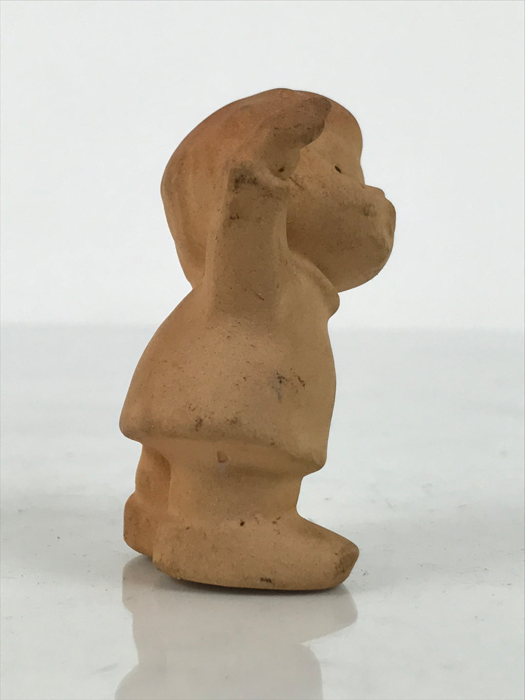 Japanese Small Clay Young Girl Figurine Vtg Child Simple Unglazed Brown ST105-AD - Figurine-chidorivintage.com