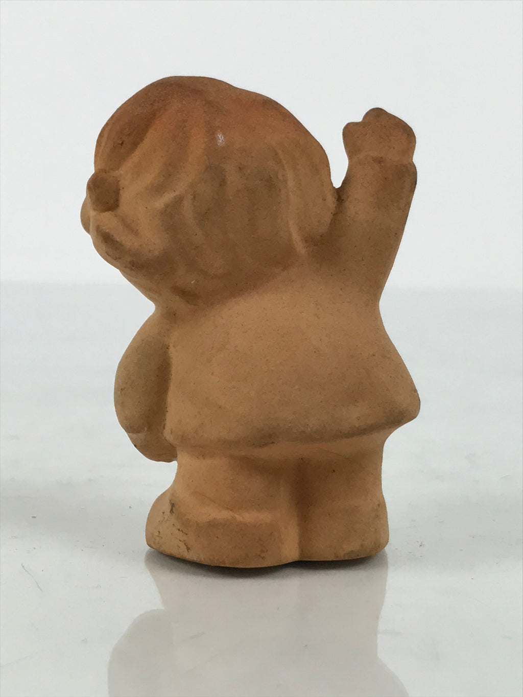 Japanese Small Clay Young Girl Figurine Vtg Child Simple Unglazed Brown ST105-AD - Figurine-chidorivintage.com