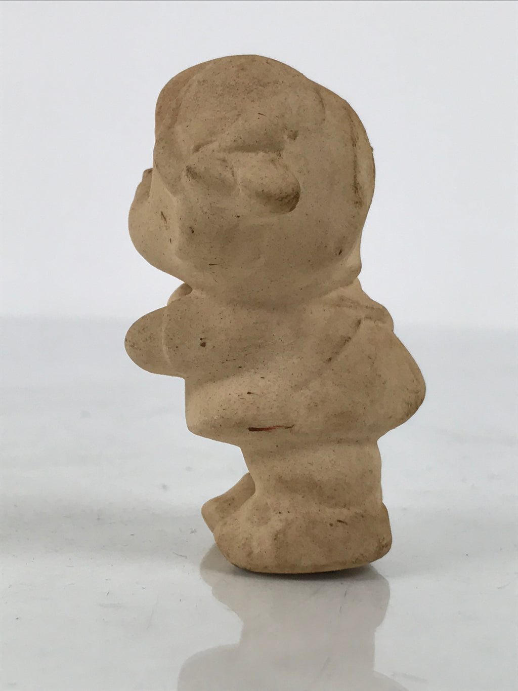 Japanese Small Clay Young Girl Figurine Vtg Child Simple Unglazed Brown ST106-AD - Figurine-chidorivintage.com