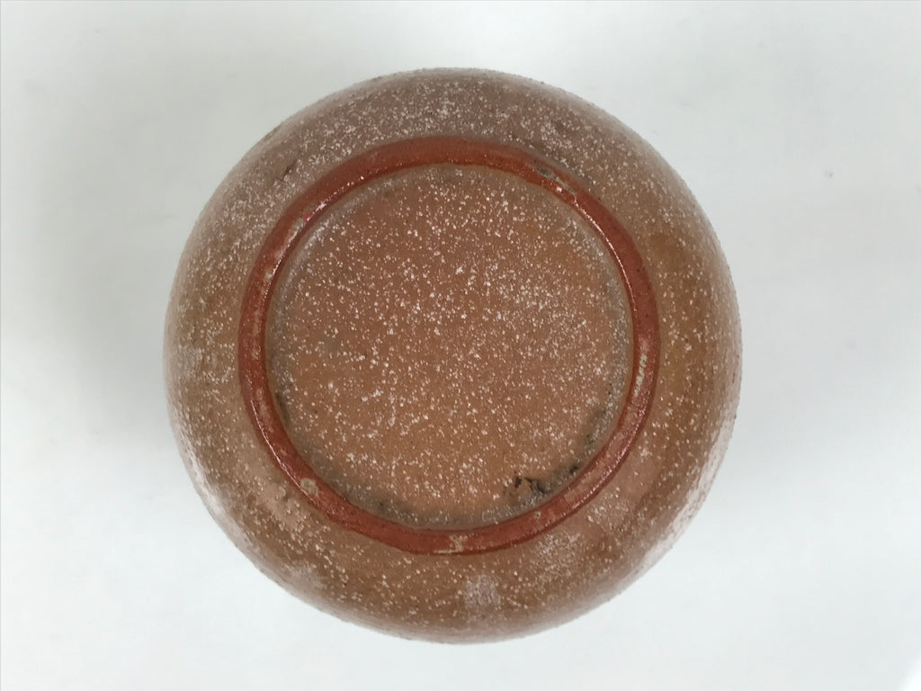 Japanese Ceramic Single Flower Vase Small Kabin Round Brown White Blue MFV105-KT - Vase-chidorivintage.com