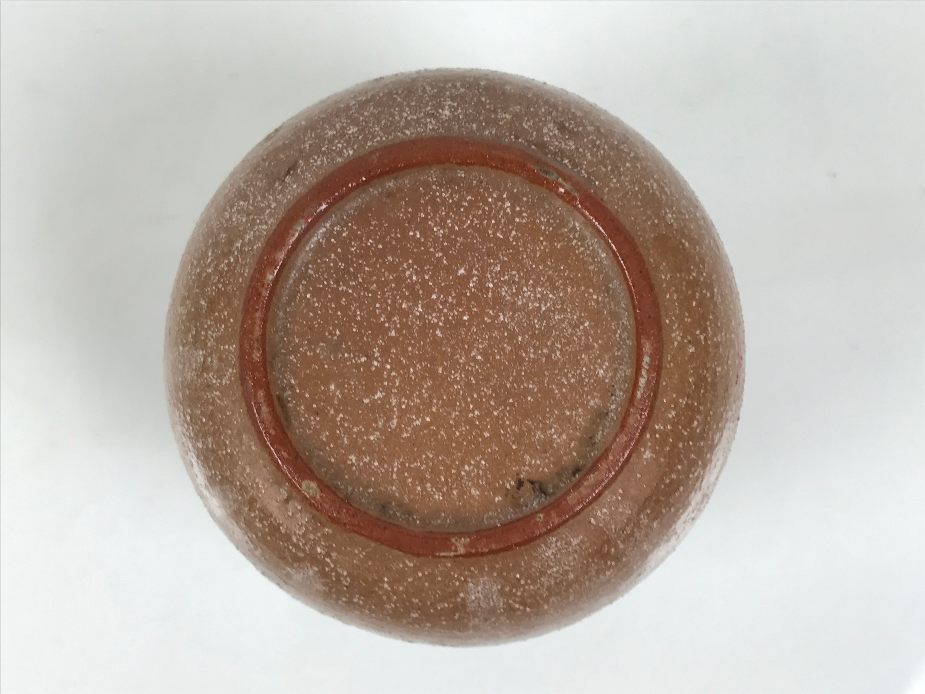 Japanese Ceramic Single Flower Vase Small Kabin Round Brown White Blue MFV105-KT - Vase-chidorivintage.com