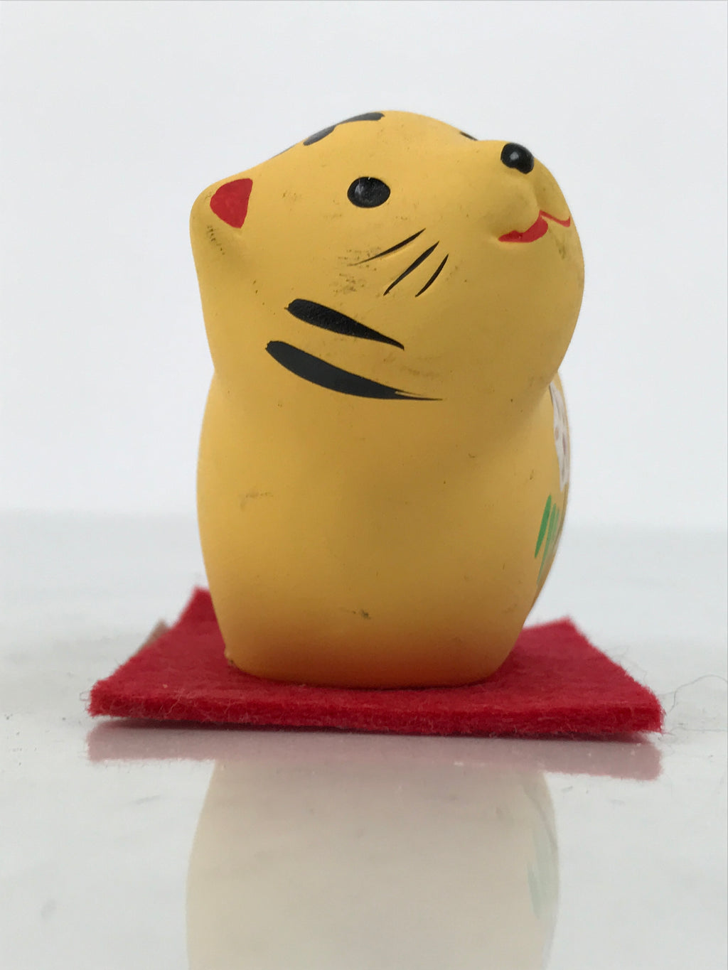 Japanese Clay Figurine Zodiac Tiger Vtg Lucky Charm Doll Statue Yellow ST120-AD - Figurine-chidorivintage.com