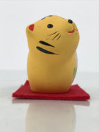 Japanese Clay Figurine Zodiac Tiger Vtg Lucky Charm Doll Statue Yellow ST120-AD - Figurine-chidorivintage.com