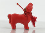 Japanese Clay Figurine Zodiac Horse Vtg Lucky Charm Display Statue Red ST121-AD - Figurine-chidorivintage.com