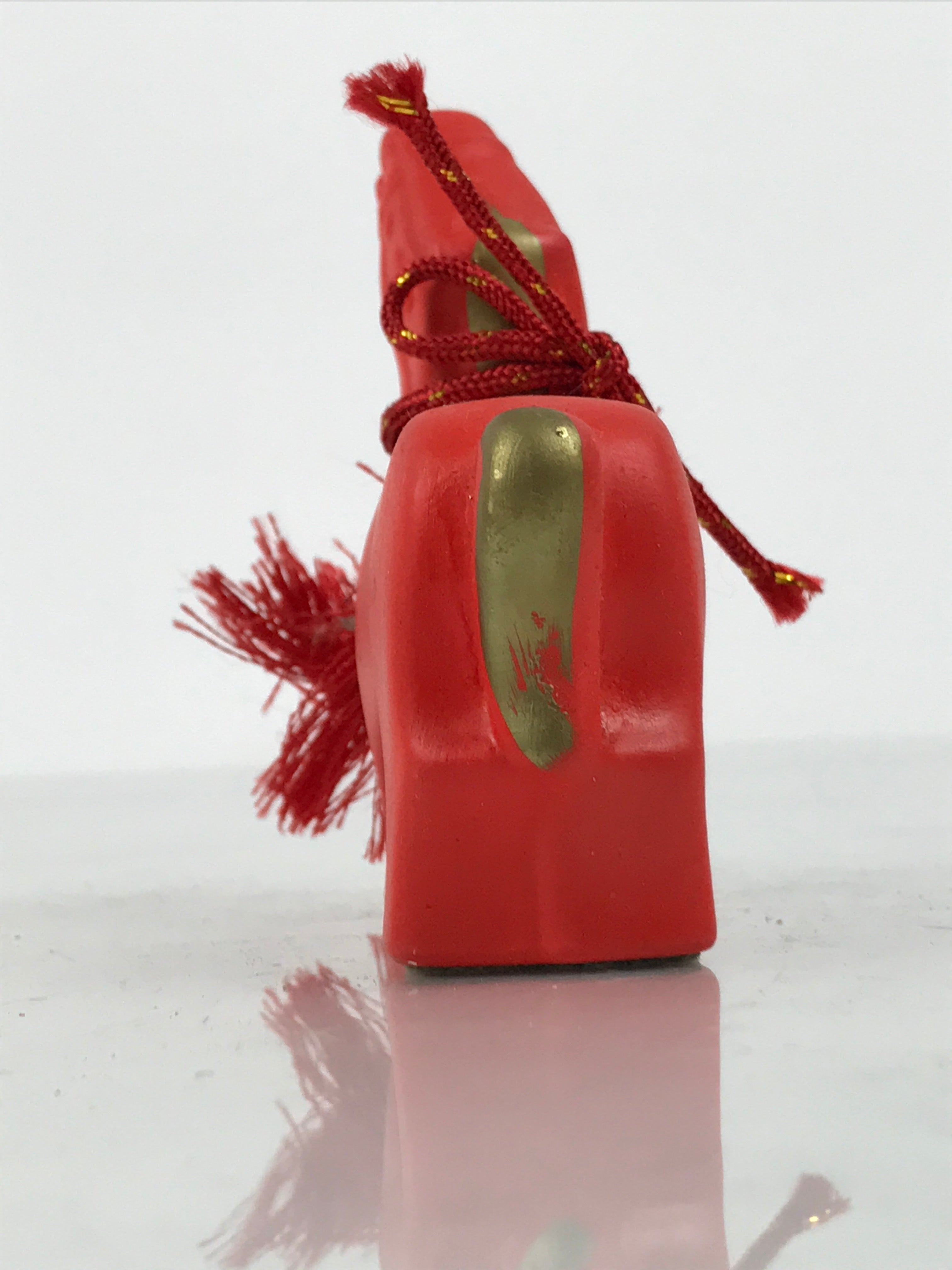 Japanese Clay Figurine Zodiac Horse Vtg Lucky Charm Display Statue Red ST121-AD - Figurine-chidorivintage.com
