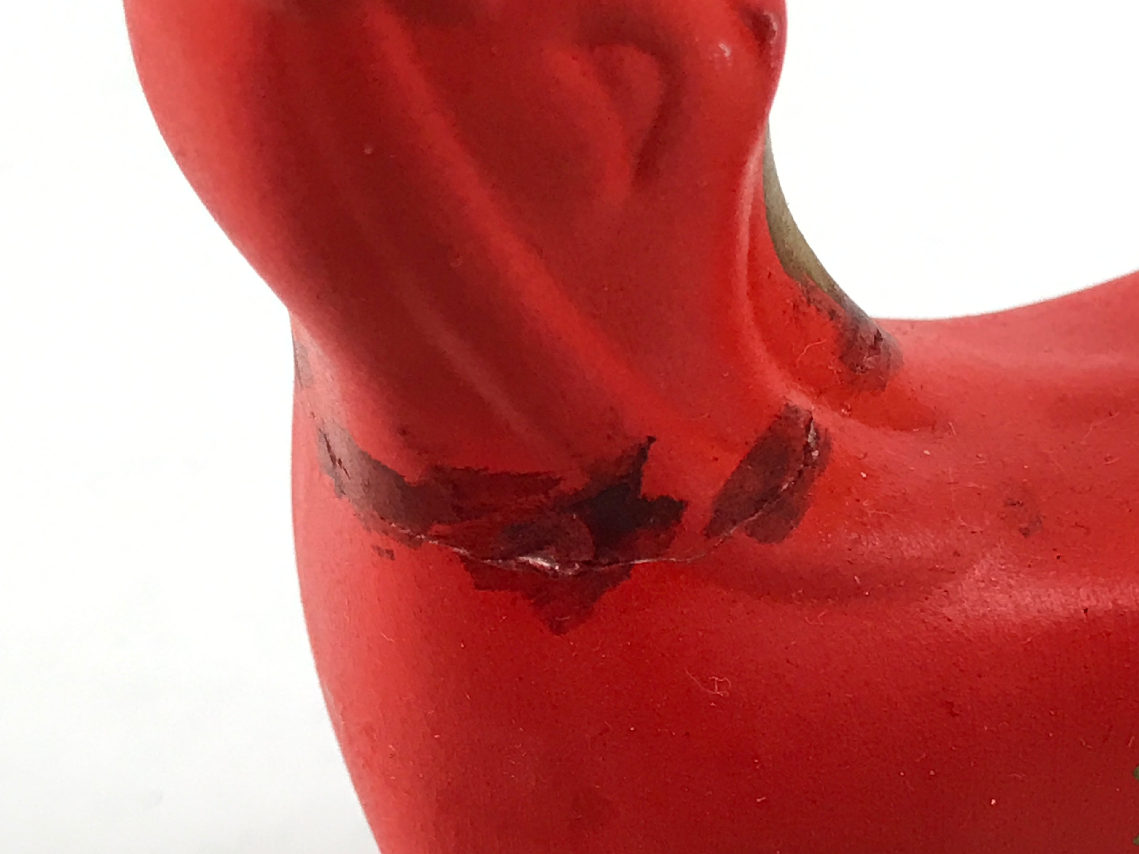 Japanese Clay Figurine Zodiac Horse Vtg Lucky Charm Display Statue Red ST121-AD - Figurine-chidorivintage.com