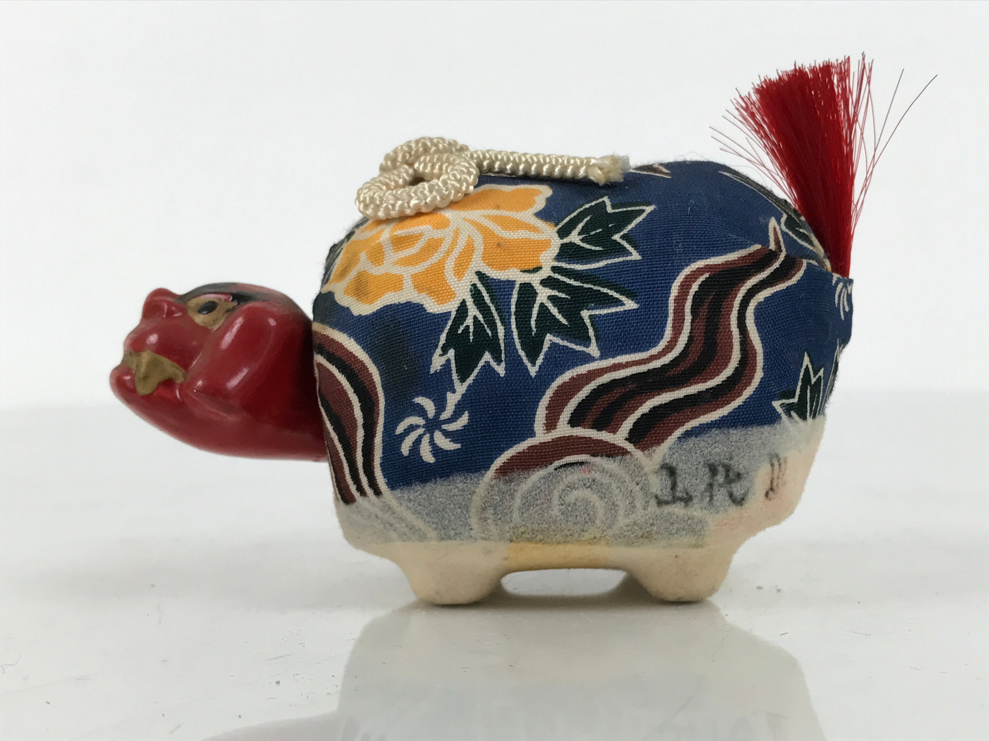 Japanese Ceramic Doll Shishimai Figurine New Year's Lucky Charm Bobblehead ST124-AD - Figurine-chidorivintage.com