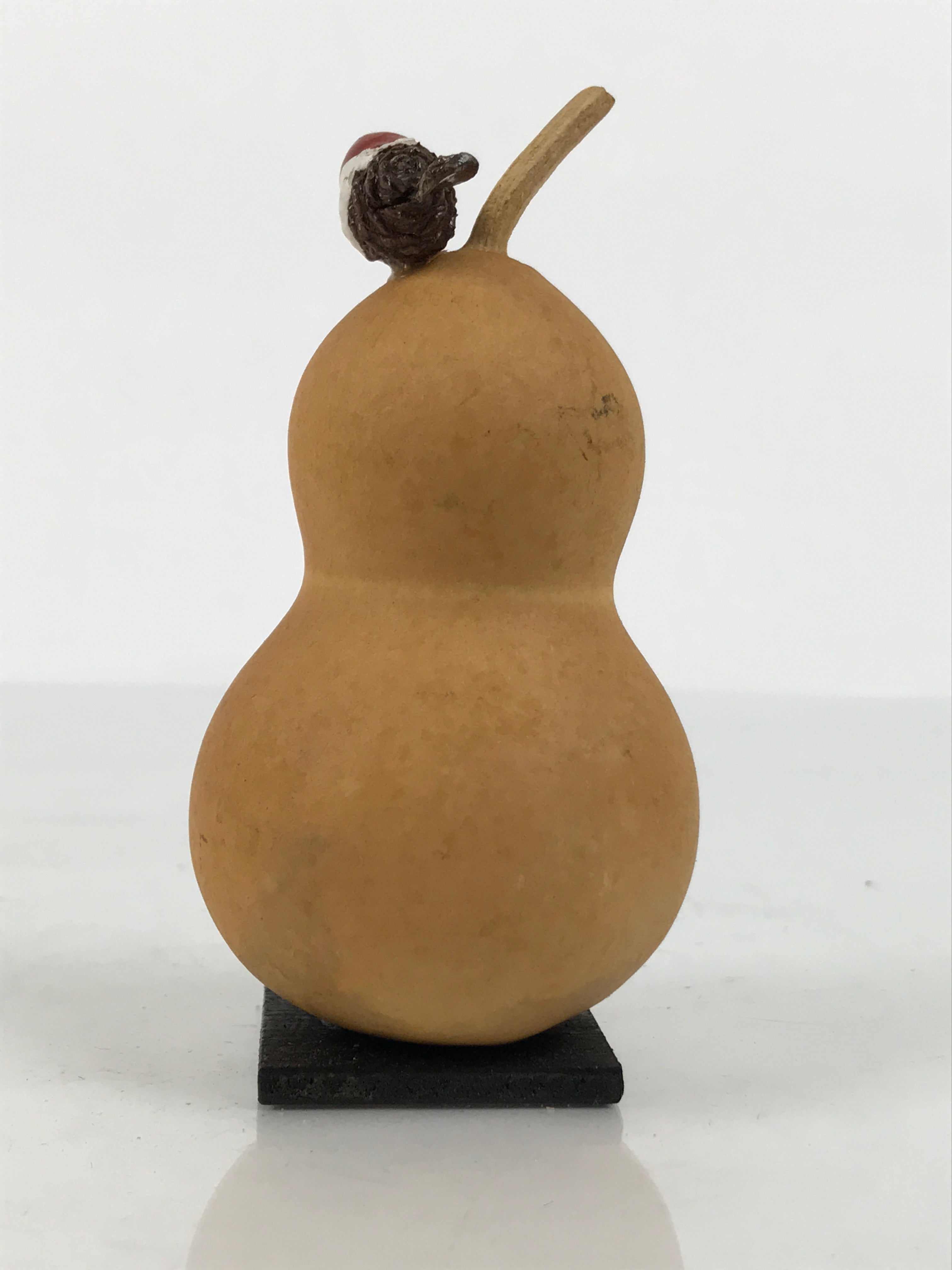Japanese Wood Kokeshi Doll Hyotan Gourd Vtg Bird Sparrow Souvenir Brown KF842-AD - Kokeshi-chidorivintage.com