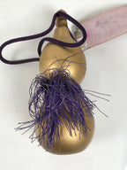 Japanese Wood Kokeshi Doll Hyotan Gourd Amulet Gifu Castle Souvenir Gold KF844-AD - Kokeshi-chidorivintage.com