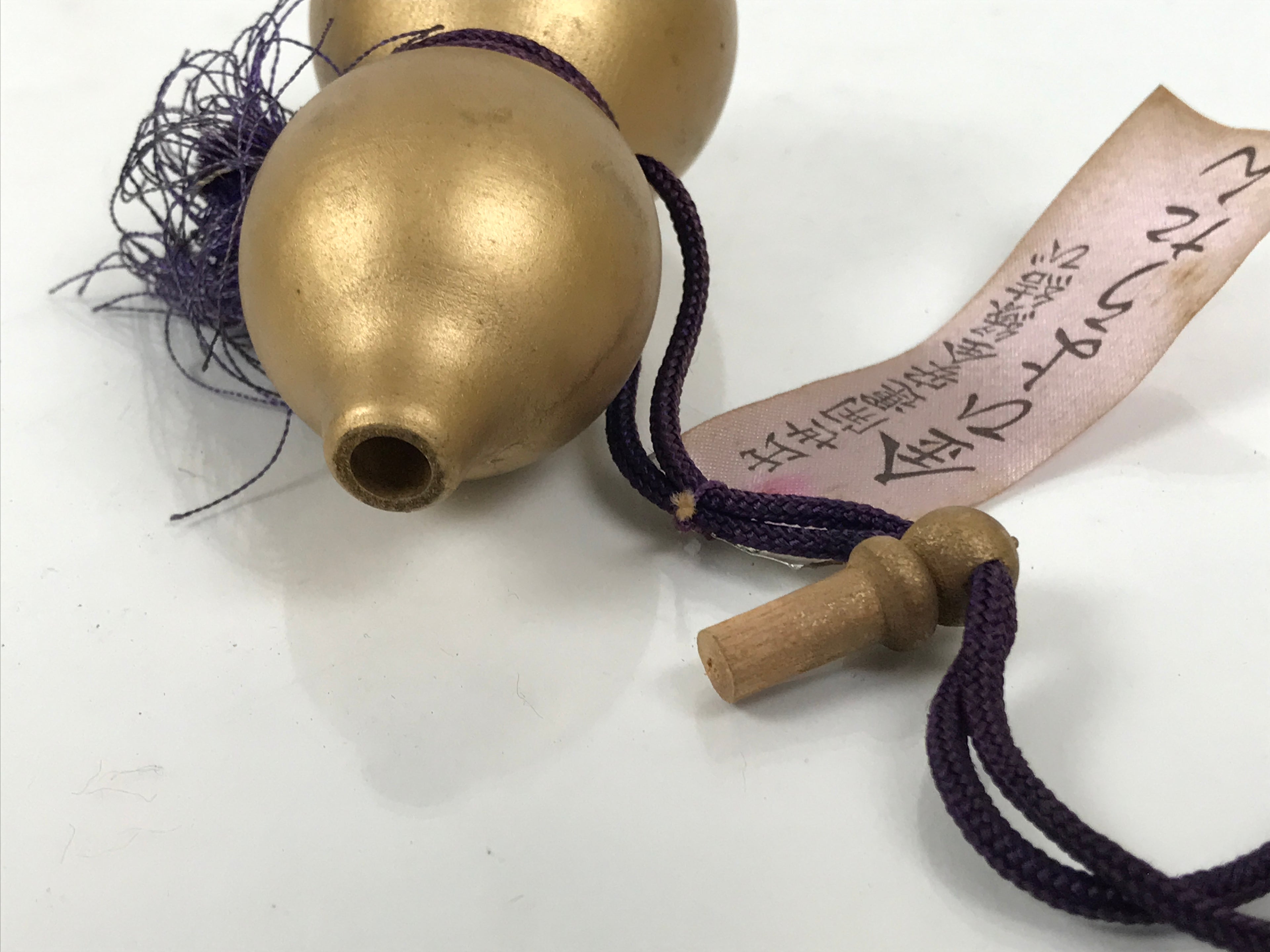 Japanese Wood Kokeshi Doll Hyotan Gourd Amulet Gifu Castle Souvenir Gold KF844-AD - Kokeshi-chidorivintage.com