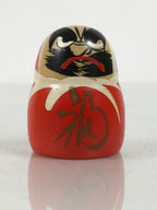 Japanese Small Wooden Kokeshi Daruma Figurine Vtg Fortune Red Black KF838-AD - Kokeshi-chidorivintage.com