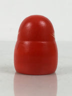 Japanese Small Wooden Kokeshi Daruma Figurine Vtg Fortune Red Black KF838-AD - Kokeshi-chidorivintage.com