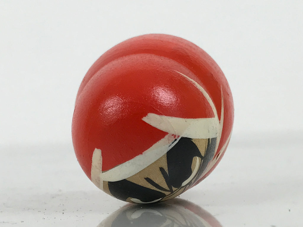 Japanese Small Wooden Kokeshi Daruma Figurine Vtg Fortune Red Black KF838-AD - Kokeshi-chidorivintage.com