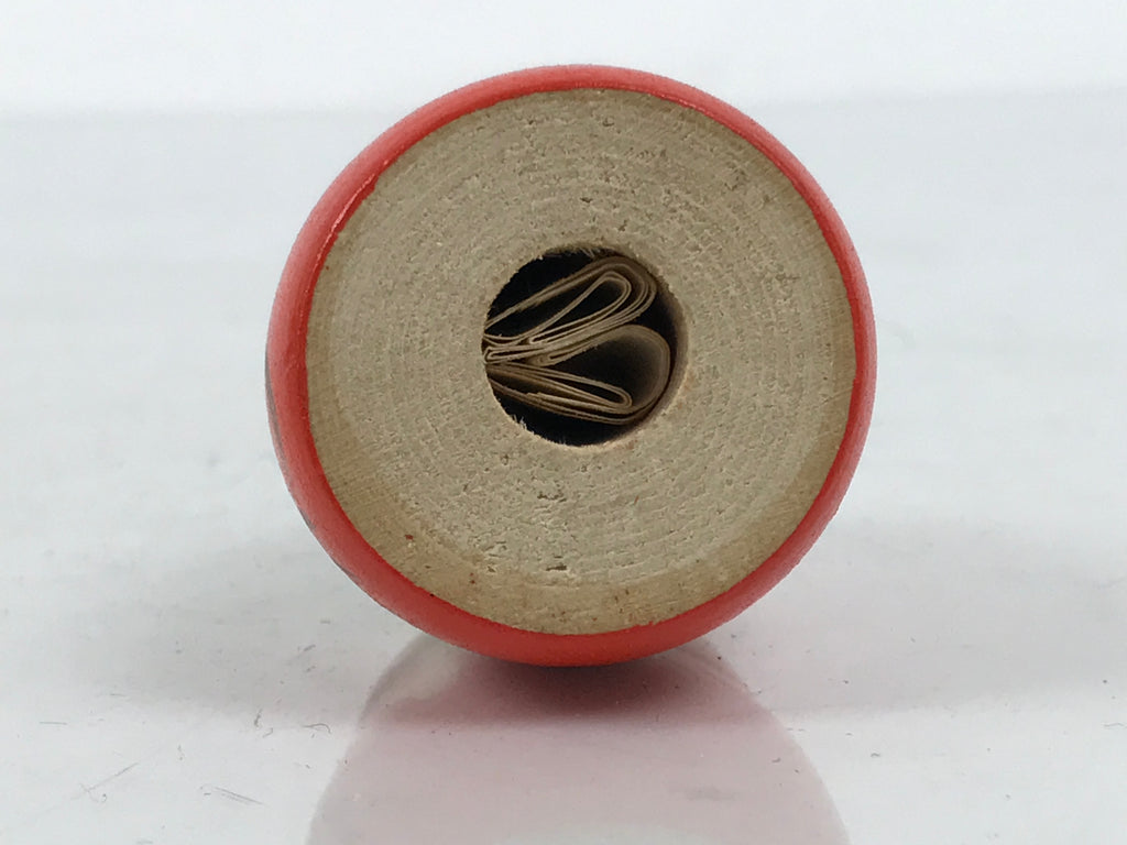 Japanese Small Wooden Kokeshi Daruma Figurine Vtg Fortune Red Black KF838-AD - Kokeshi-chidorivintage.com