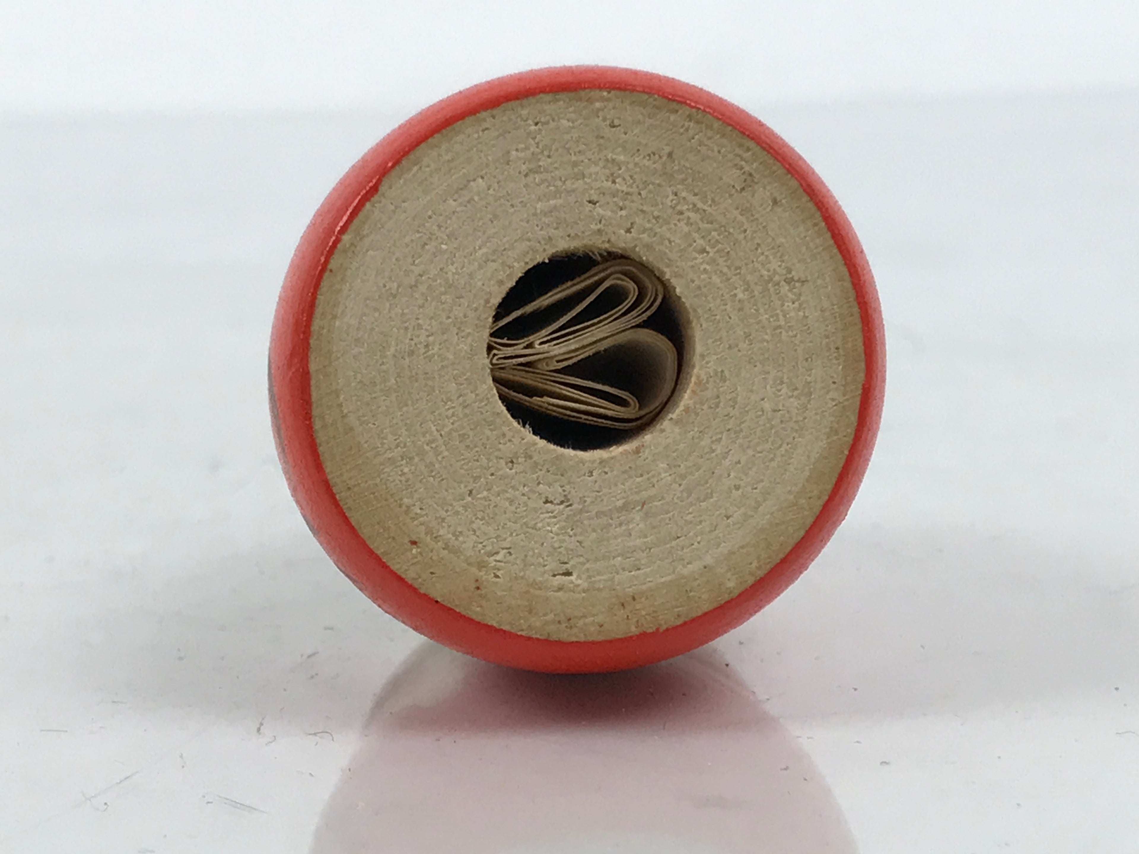 Japanese Small Wooden Kokeshi Daruma Figurine Vtg Fortune Red Black KF838-AD - Kokeshi-chidorivintage.com