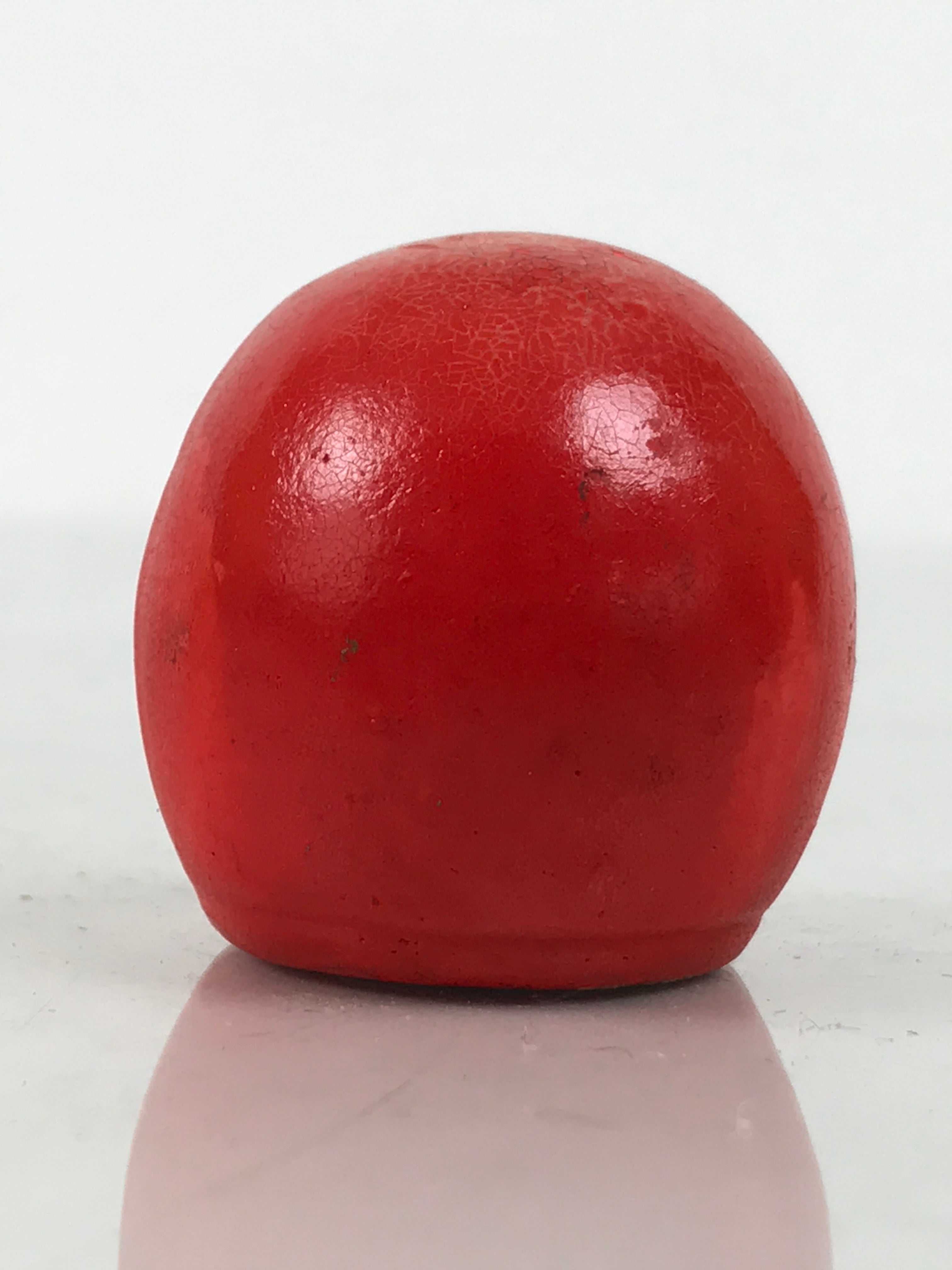 Japanese Small Wooden Kokeshi Daruma Figurine Vtg Lucky Charm Red Black KF839-AD - Kokeshi-chidorivintage.com
