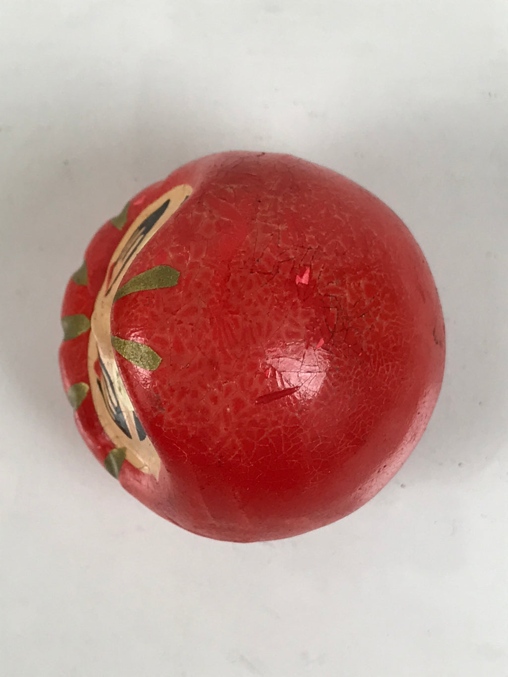 Japanese Small Wooden Kokeshi Daruma Figurine Vtg Lucky Charm Red Black KF839-AD - Kokeshi-chidorivintage.com