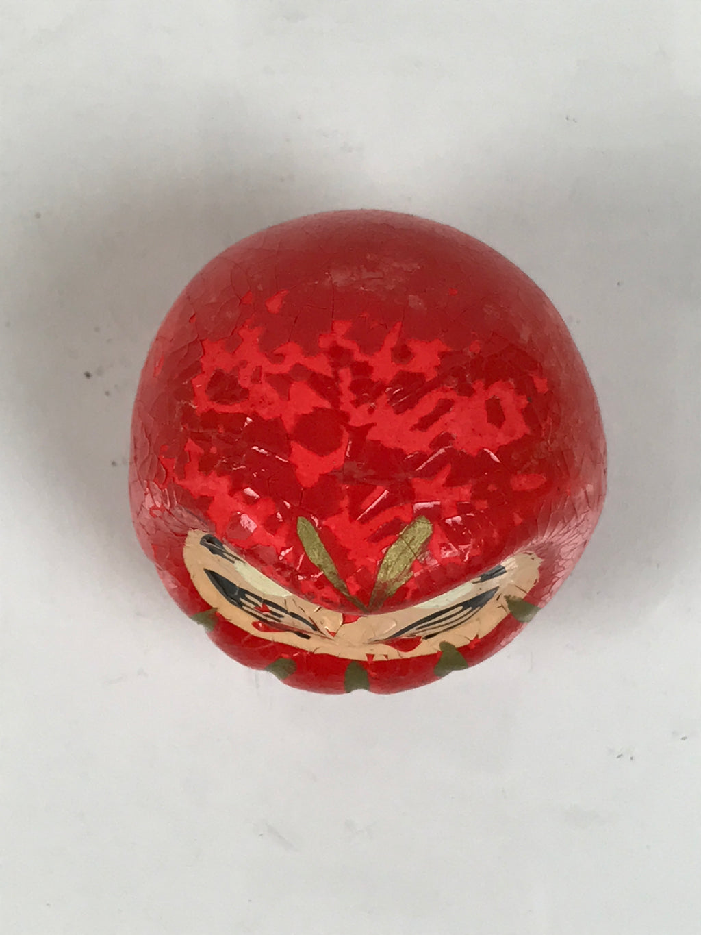Japanese Small Wooden Kokeshi Daruma Figurine Vtg Lucky Charm Red Black KF840-AD - Kokeshi-chidorivintage.com